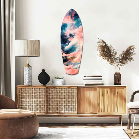 Wavy Ocean Glass Wall Art