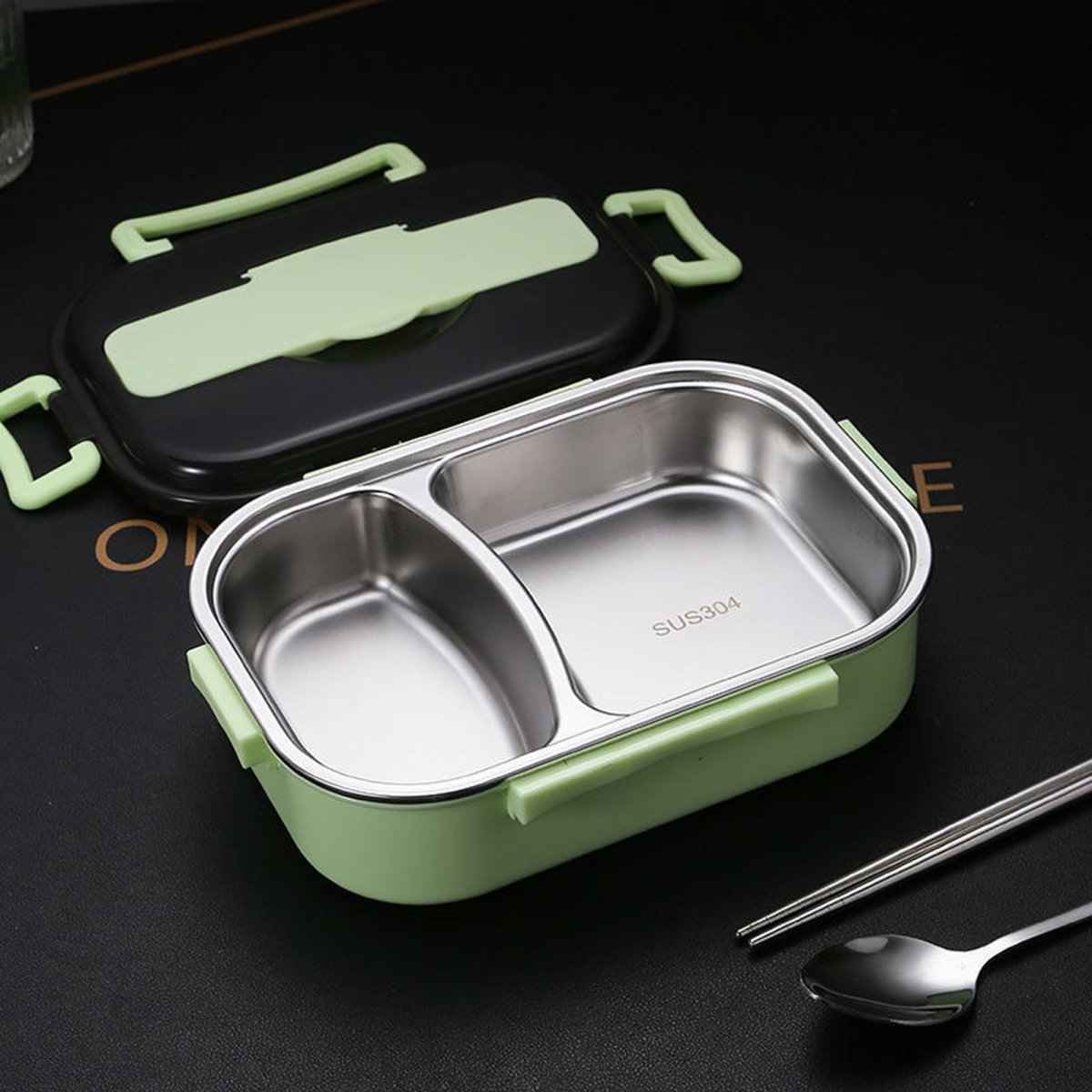 Bento Lunch Box – Includes Thermos Bag, Spoon & Chopsticks