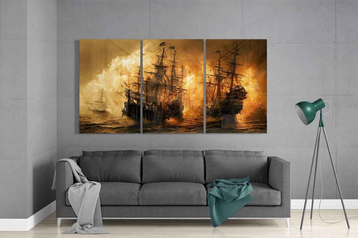 Red Storm Mega Glass Wall Art