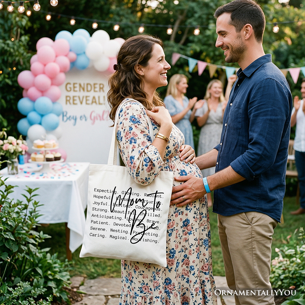Mom To Be Pregnancy Announcement Tote Bag, Definition Future Mama Pregnant Gift Shopper
