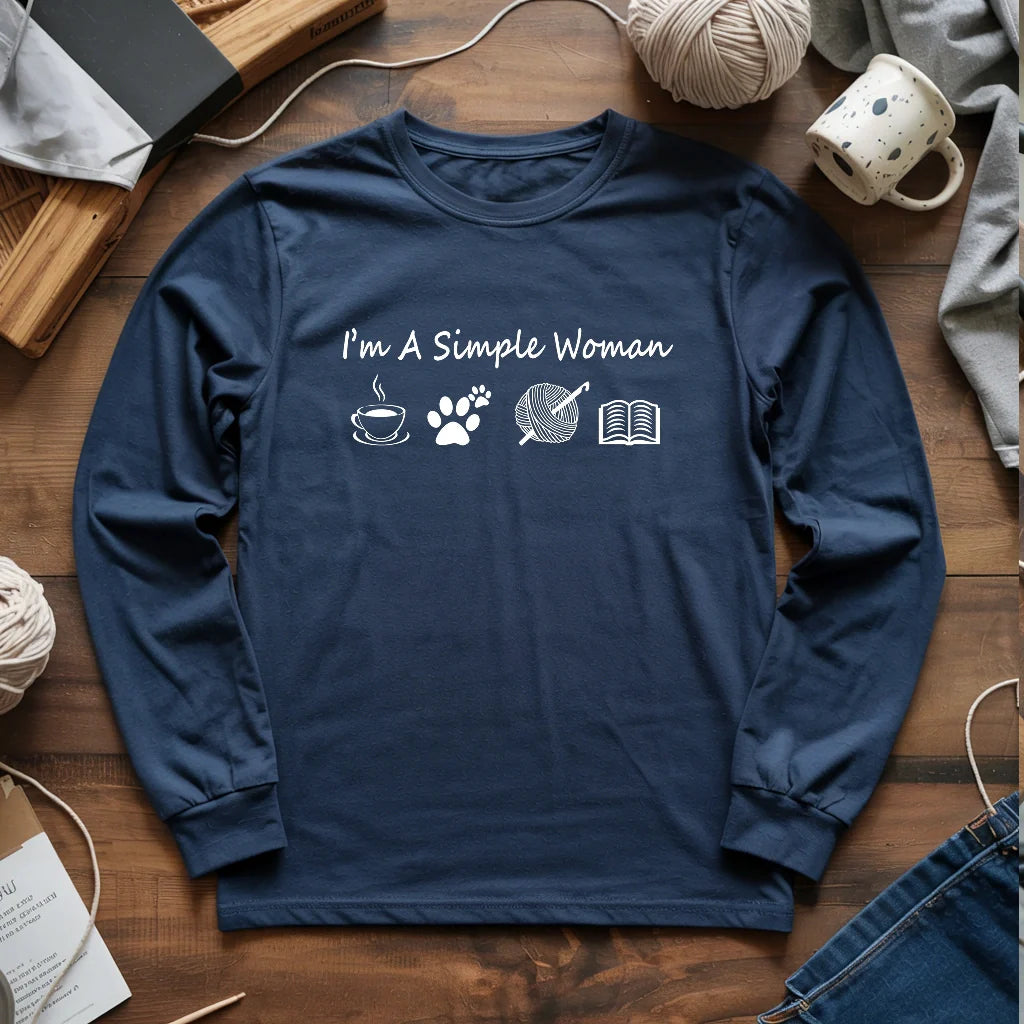 Simple Crocheter Long Sleeve T-shirt