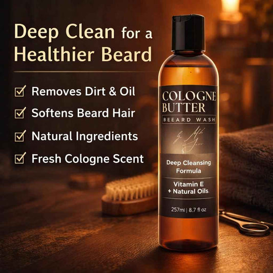 Cologne Butter Unscented Beard Wash for Men | Gentle Beard Cleanser for Daily Grooming & Hydration & Moisturizing
