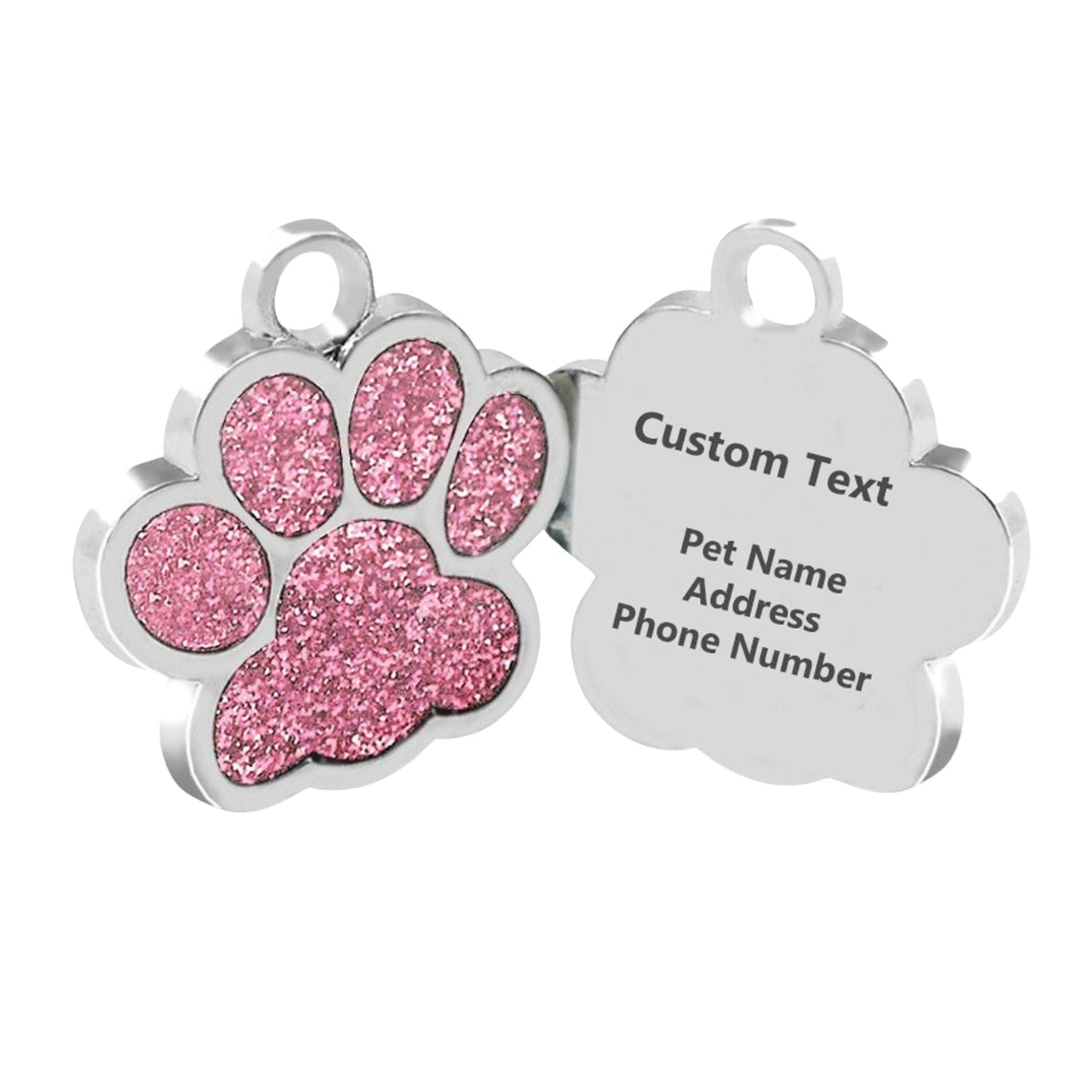 Personalized Dog Tags and Cat Tags with Chain Custom Engraved Pet Tag