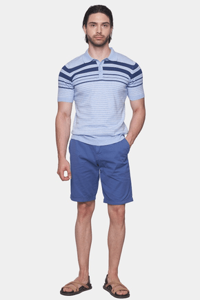 The Mercerized Cotton Polo (Athletic Blue) - Shaketea