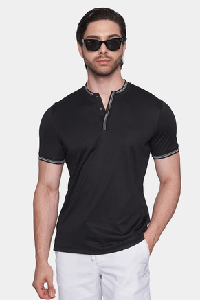 The Mercerized Cotton Polo (Race Black) - Shaketea