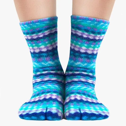 Polar Feet Fleece Tabi Socks - Ripple