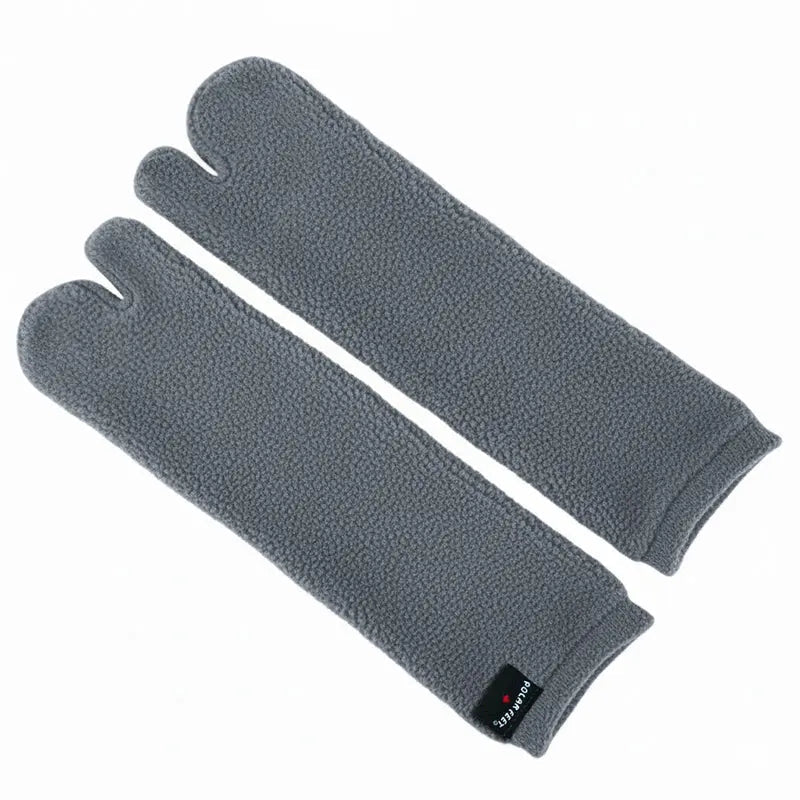 Polar Feet Fleece Tabi Socks - Soft Grey