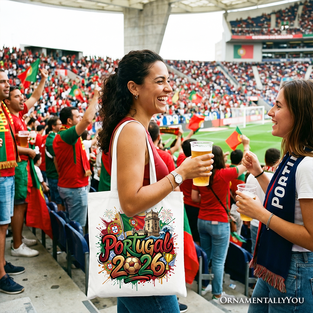 Portugal 2026 Soccer Cup Global Championship Tote Bag, Fans Football Gift Shopper