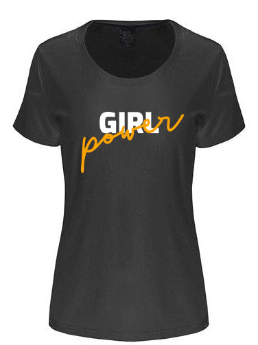Girl Power Printed Women's Bamboo/Cotton Short Sleeve Scoop Neck T-Shirt - Shaketea