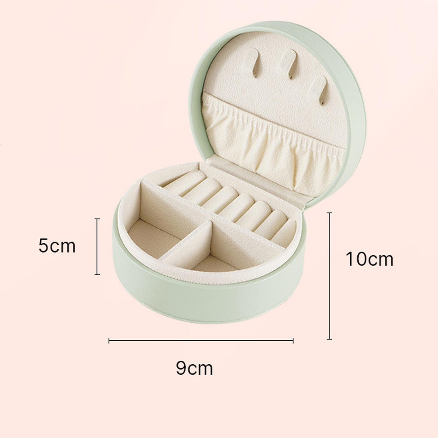 PU Leather Mini Travel Jewelry Accessory Box Organizer Portable Storage Case