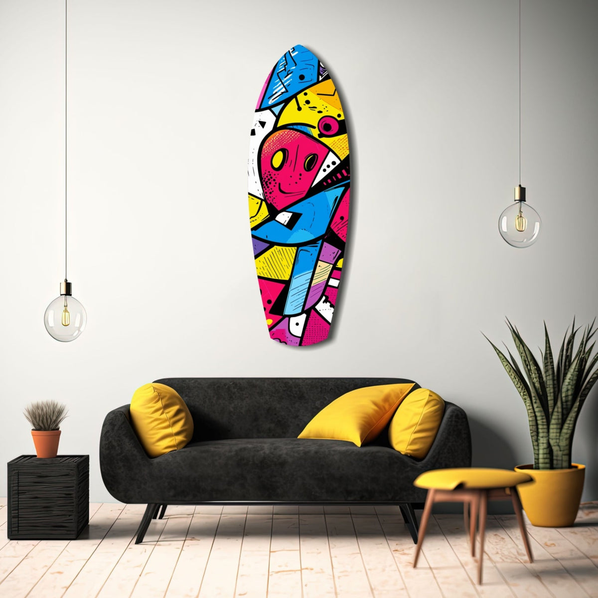 Colors of Geometry Glass Wall Art
