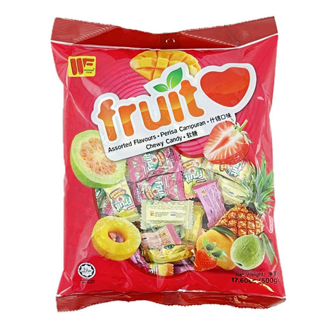 Wonder Food Assorted Fruit Flavor 17.6 oz Bag Chewy Candy