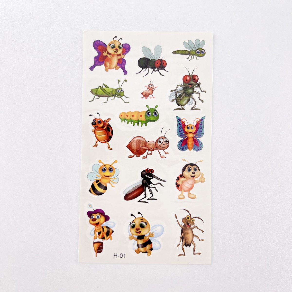10 Sheets Kids Birthday Party Supplies Cartoon Insects Bugs Temporary Tattoos