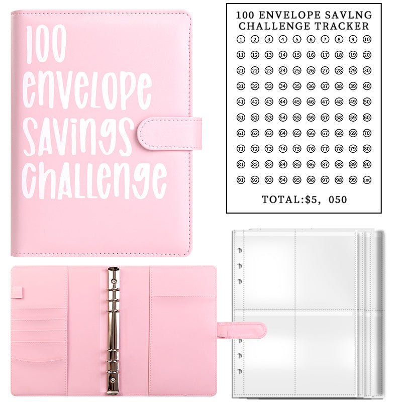 100 Envelope Saving Challenge, Fun Easy Cash Budget Saving Challenge Book Binder