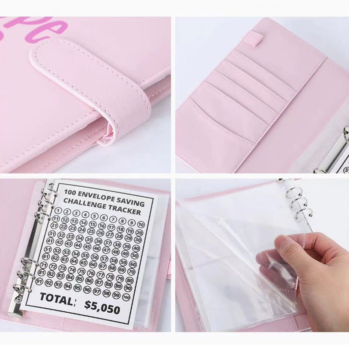 100 Envelope Saving Challenge, Fun Easy Cash Budget Saving Challenge Book Binder