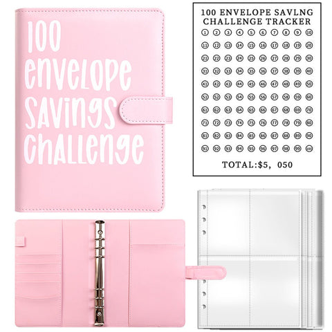 100 Envelope Saving Challenge, Fun Easy Cash Budget Saving Challenge Book Binder