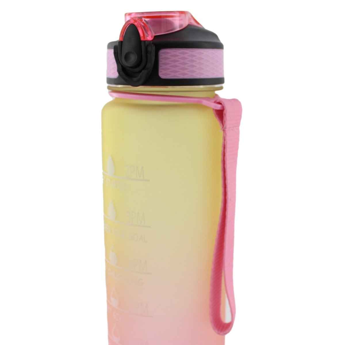 Sports Water Bottle 32 oz – Flip Straw & Time Marker Hydration