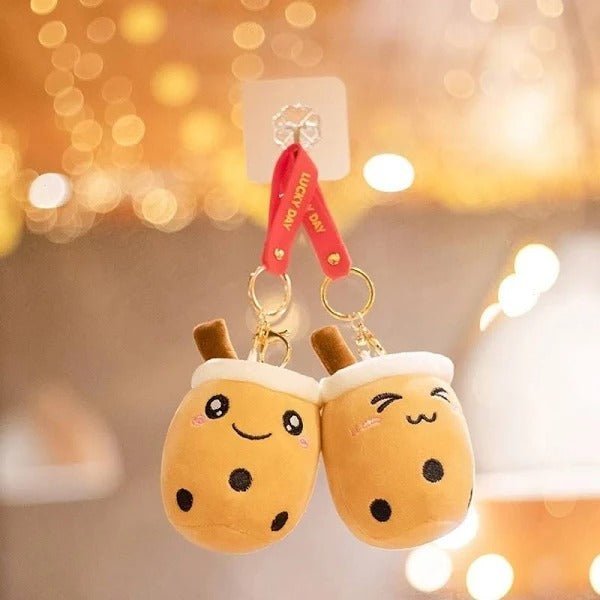 Boba Keychain Backpack Charm Keyring