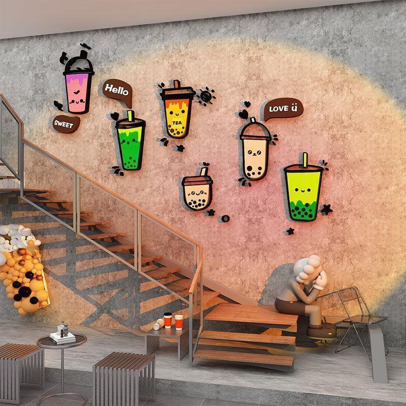 Boba Store Decor Fancy 3D Boba Decoration