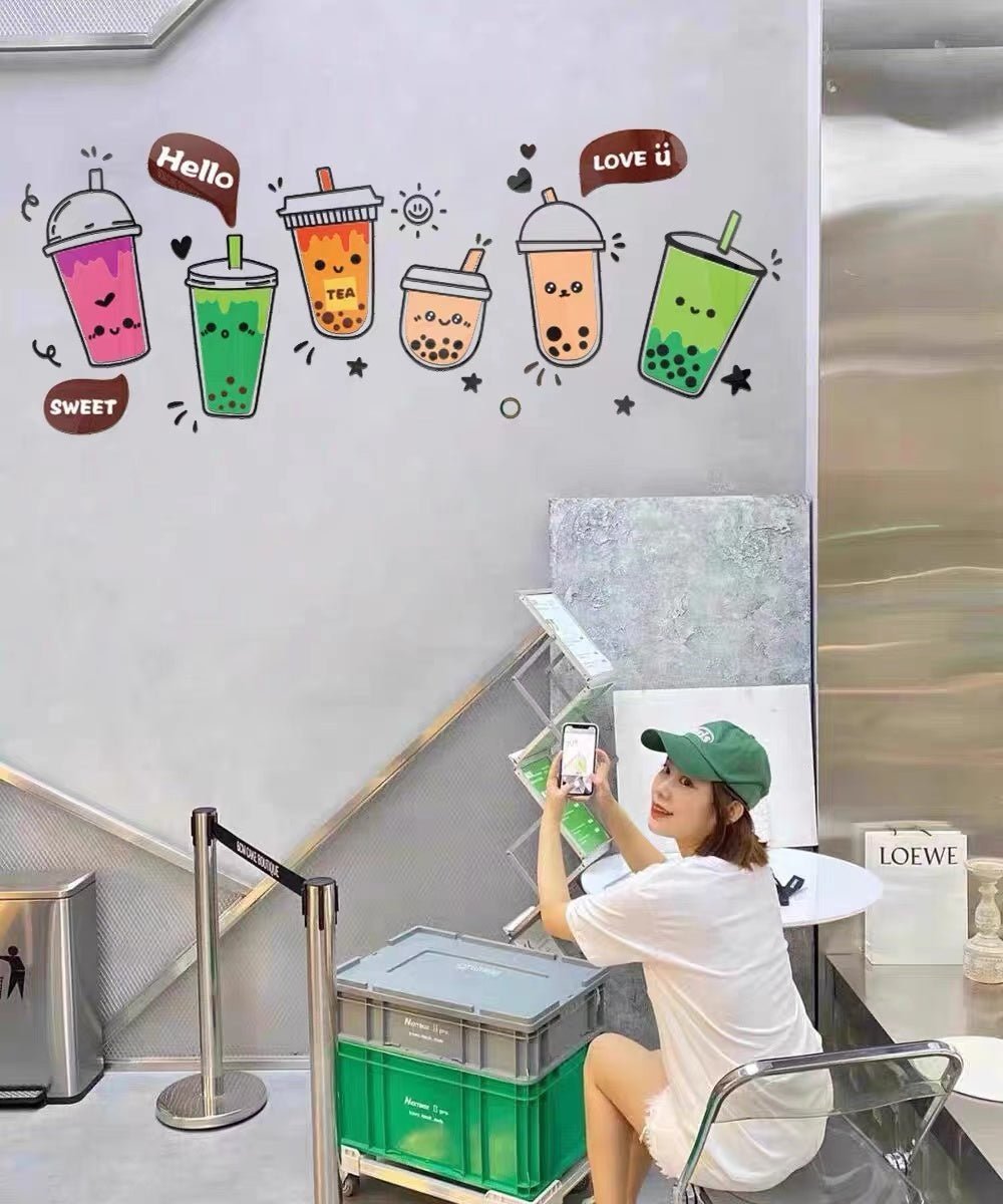 Boba Store Decor Fancy 3D Boba Decoration