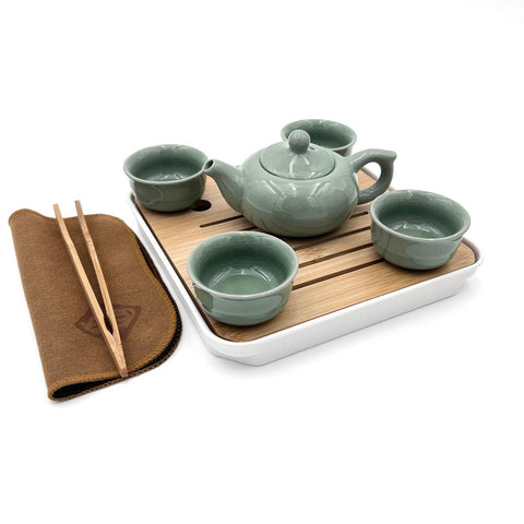 Ceramic Tea Set with Travel Case