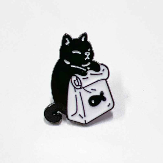Mini Black Cat Enamel Pin – Durable, Giftable Fashion Accessory