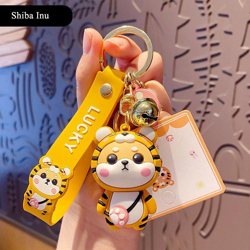 Plush Tiger Keychain Stuffed Animal Key Chain Charm Keyring Bag Purse  Backpack