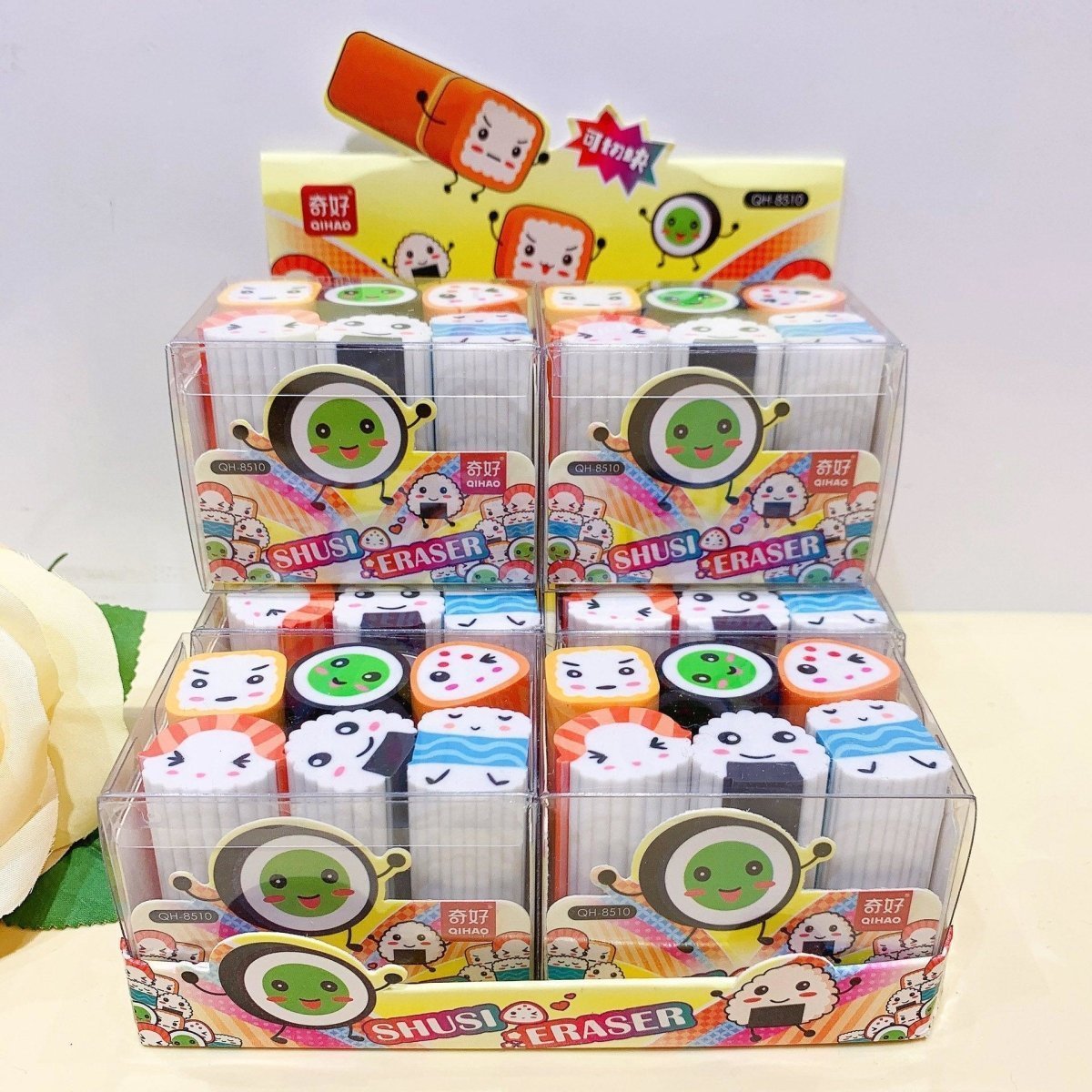 Cute Pencil Erasers for Kids Sushi Dessert Sport Erasers Party Fillers