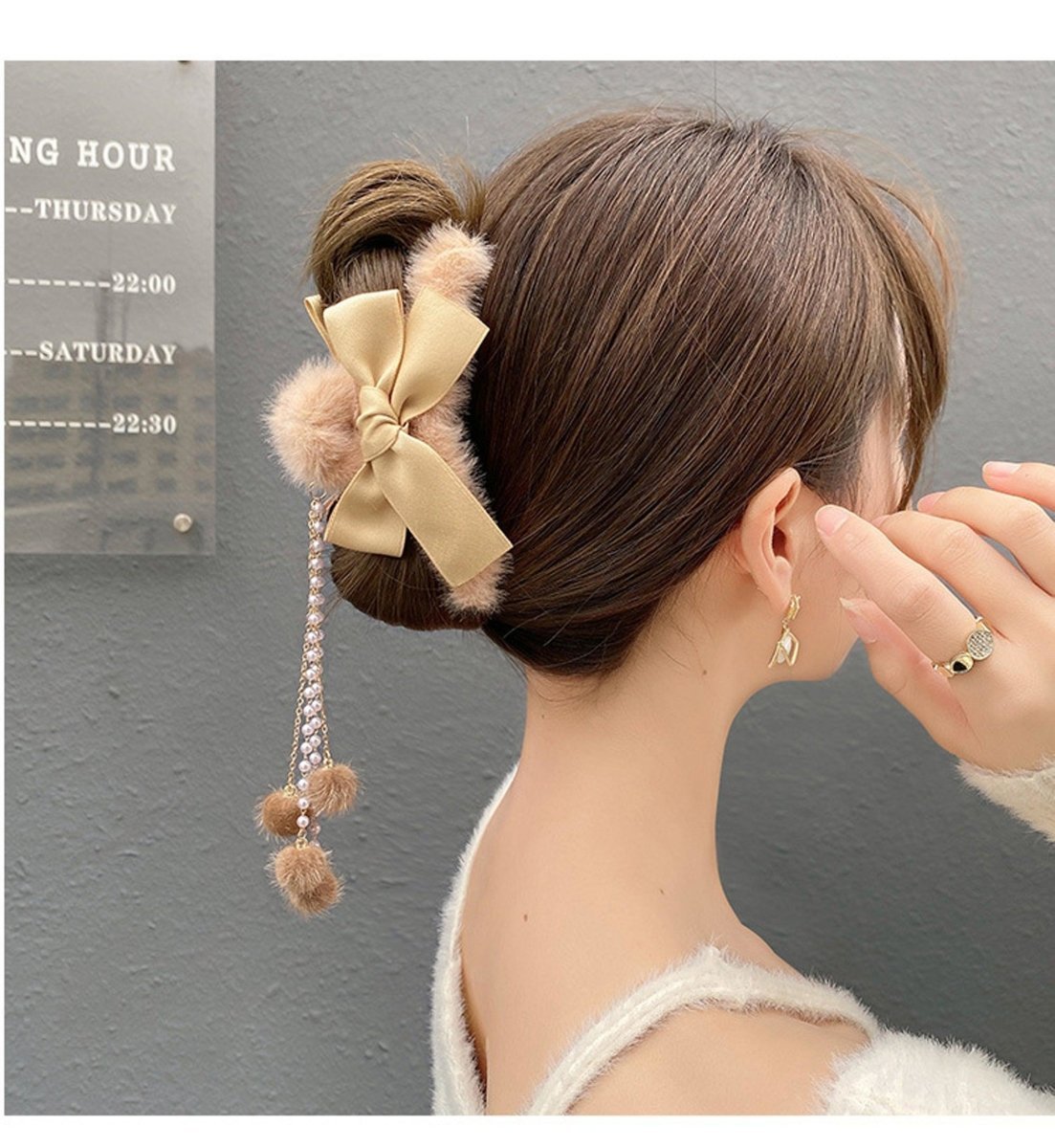 Hair Clips with Rhinestones Fancy Large Claw Clips