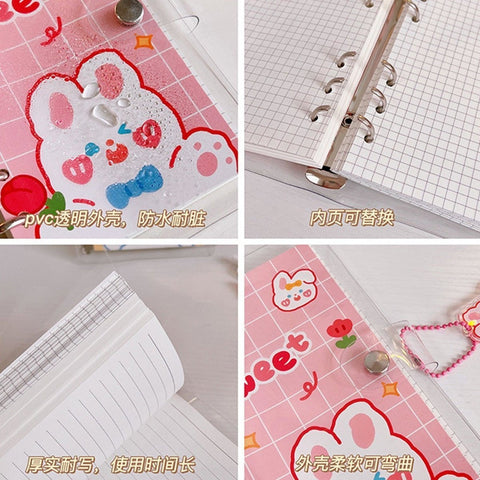 School Notebooks 6 Ring Binder Cute Cover
