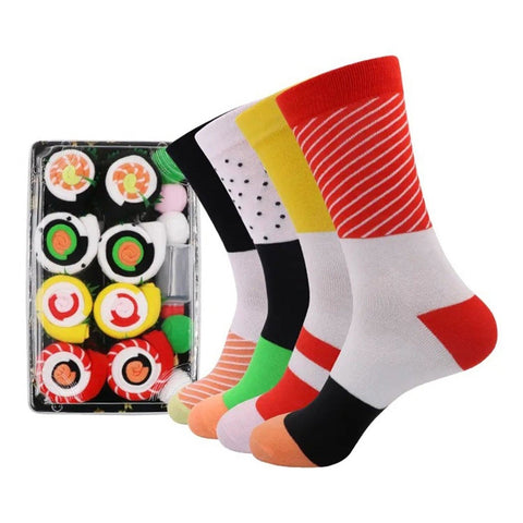 Sushi Socks Box Funny Unique Gift Socks 4 Pairs