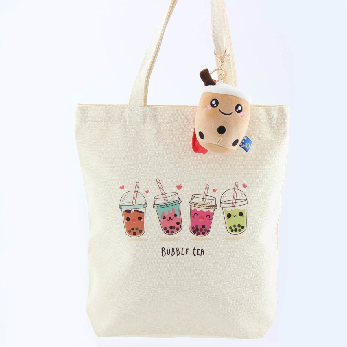 Tote Bag Boba Design with a Boba Keychain
