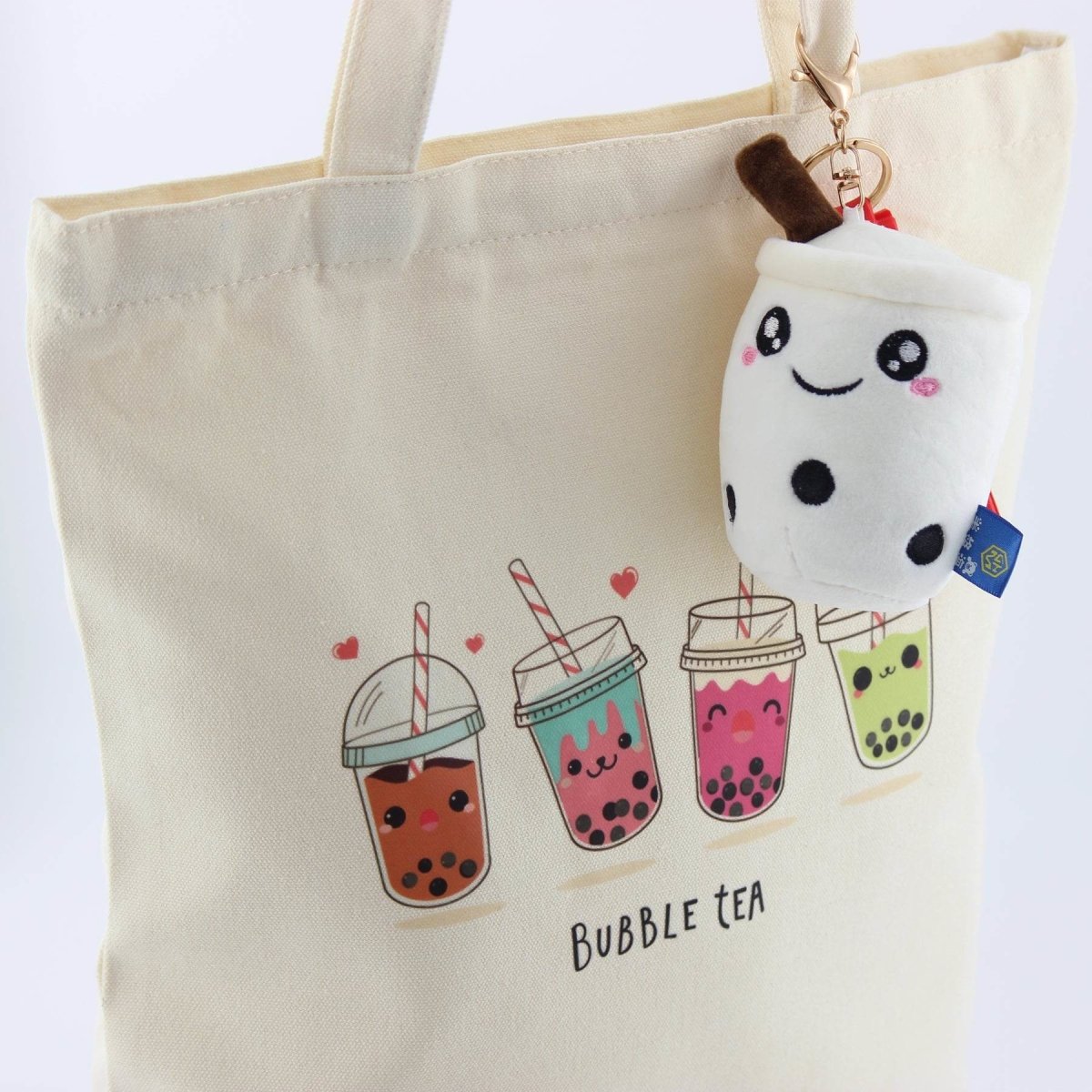 Tote Bag Boba Design with a Boba Keychain