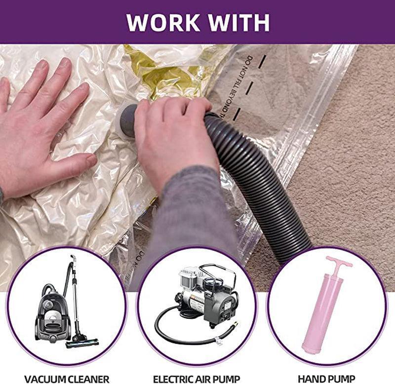 Vacuum Clothes Storage Bags 10 Bags Mix Sizes with Hand Pump