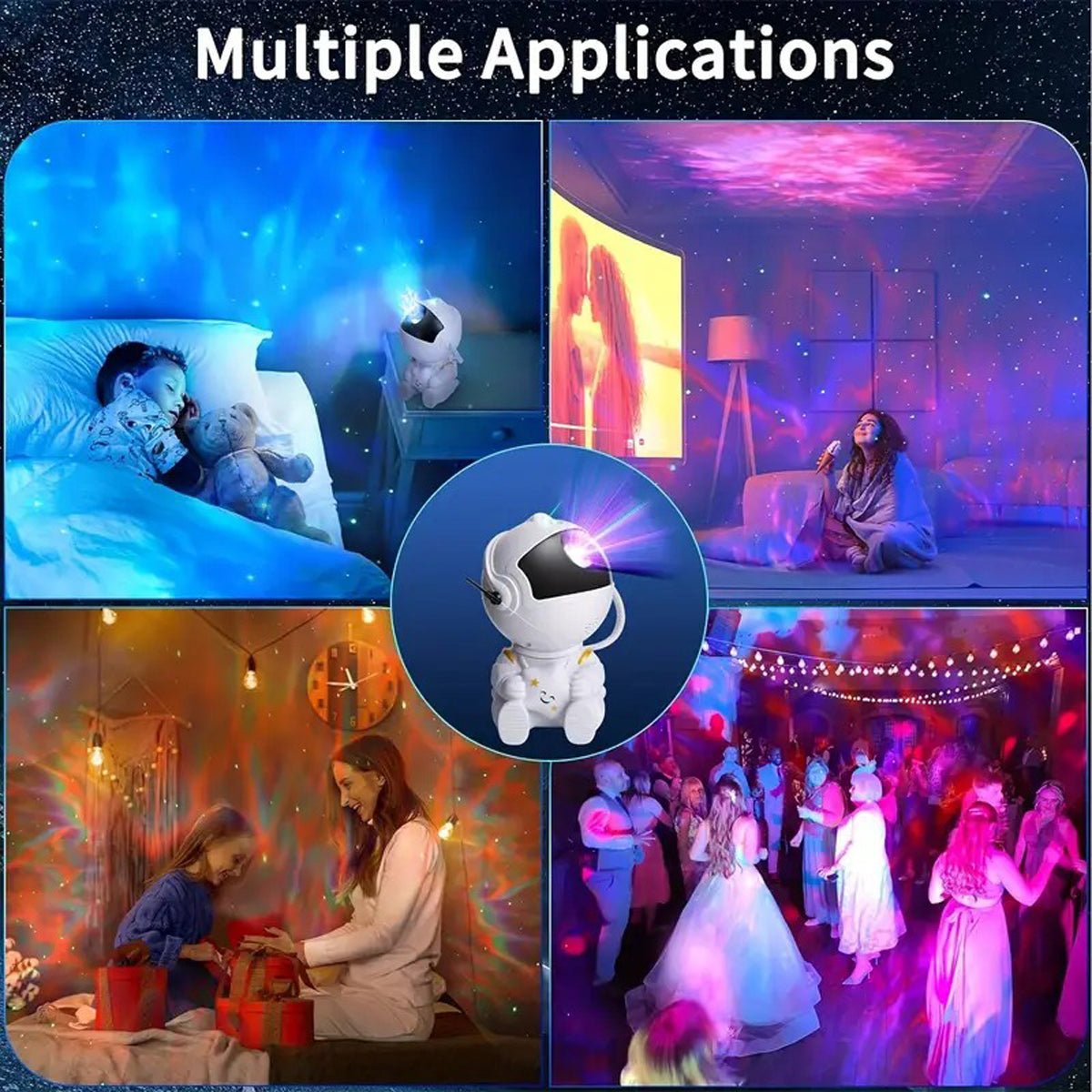 Astronaut Night Light, Star Projector Galaxy Light, Nebula Sky Starry Projector Light, Bedroom Birthday Party Decoration with Remote