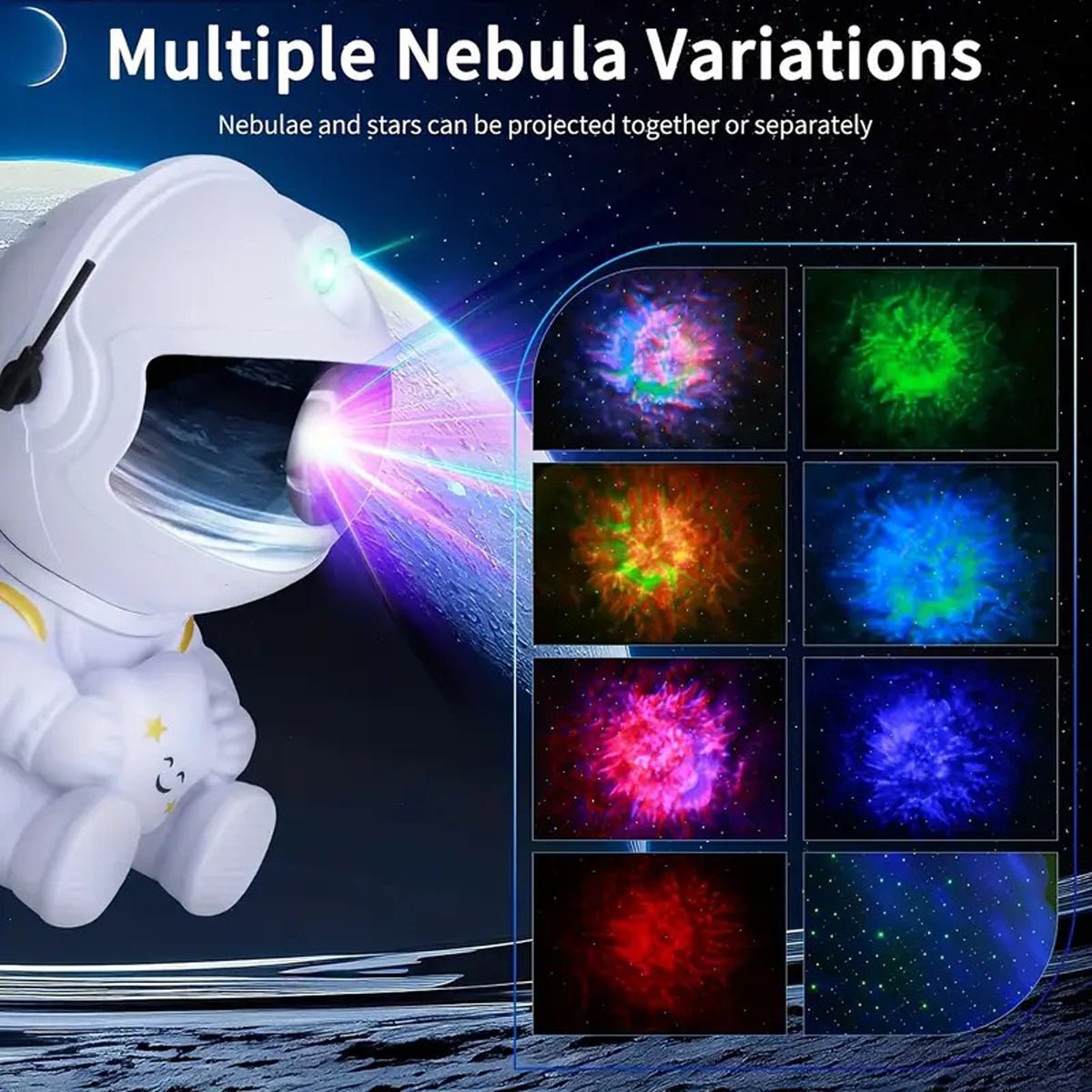 Astronaut Night Light, Star Projector Galaxy Light, Nebula Sky Starry Projector Light, Bedroom Birthday Party Decoration with Remote