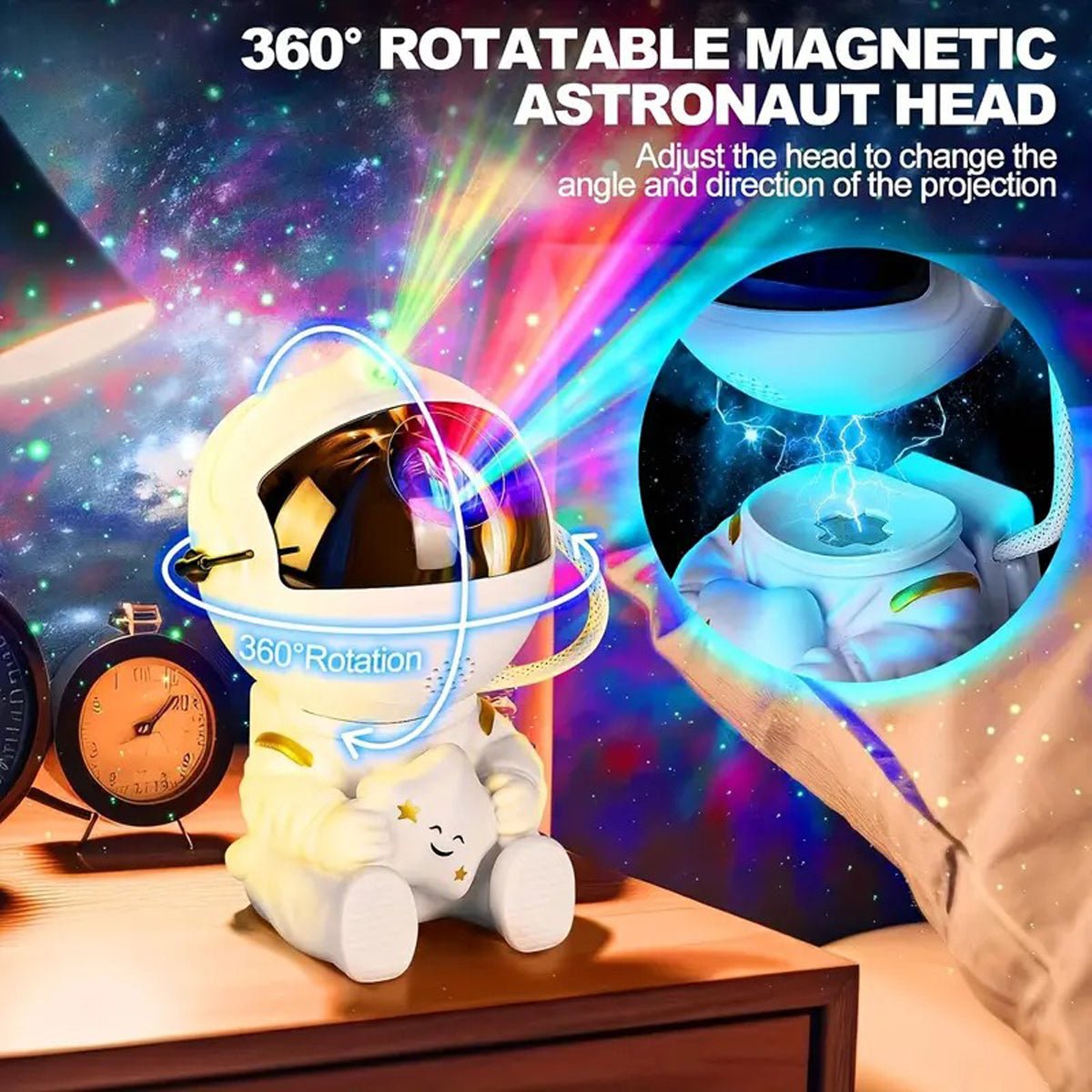 Astronaut Night Light, Star Projector Galaxy Light, Nebula Sky Starry Projector Light, Bedroom Birthday Party Decoration with Remote