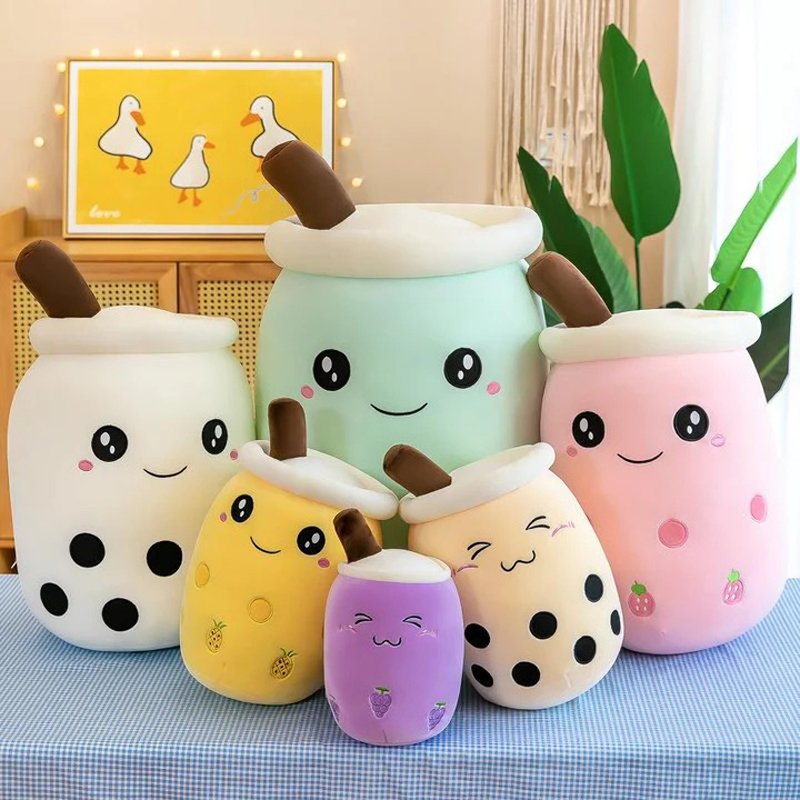 Bubble Tea Plush Soft Cute Doll Pearl Milk Tea Boba Plush 30cm Purple