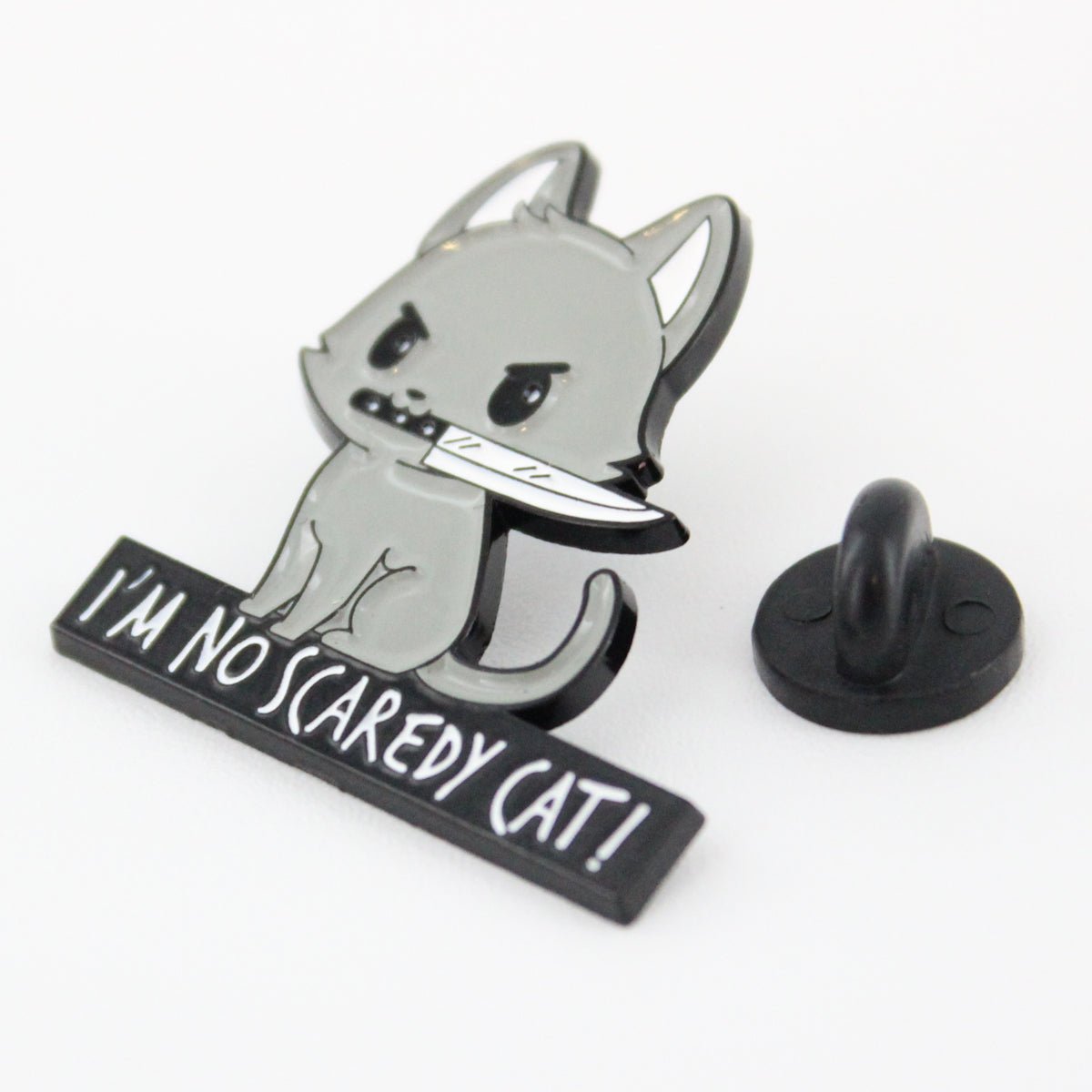 Cat Knife Enamel Pin