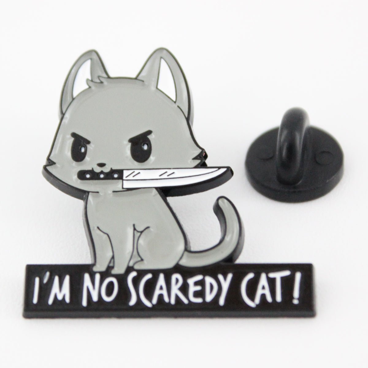 Cat Knife Enamel Pin