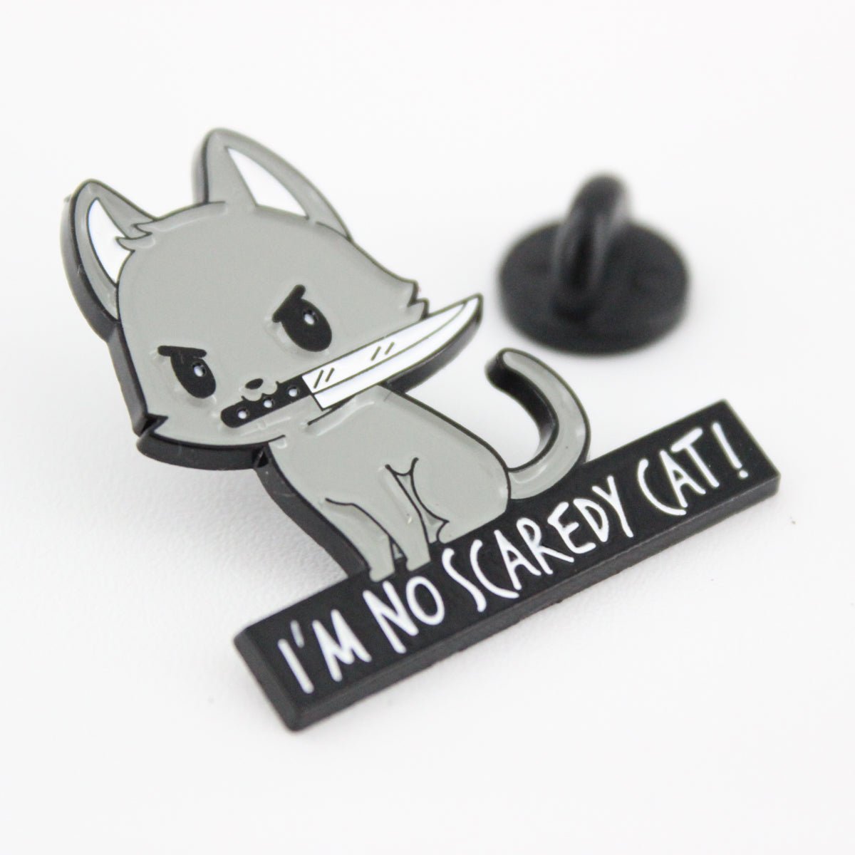 Cat Knife Enamel Pin