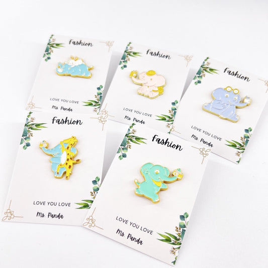 Elephant Pins -Cartoon Elephant Selfie Enamel Pins