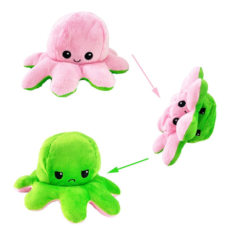 Reversible Flip Octopus Plushie Stuffed Toy