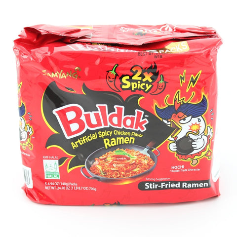 Samyang Buldak 2X Extreme Spicy Challenge Korean Instant Noodle 5 Packs
