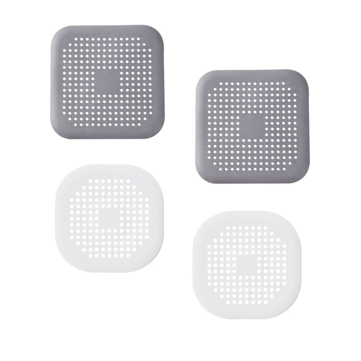 Sink Floor Drain Strainer 4 pcs Anti-Clog Silicon Pad Shower Drain Hair Catcher