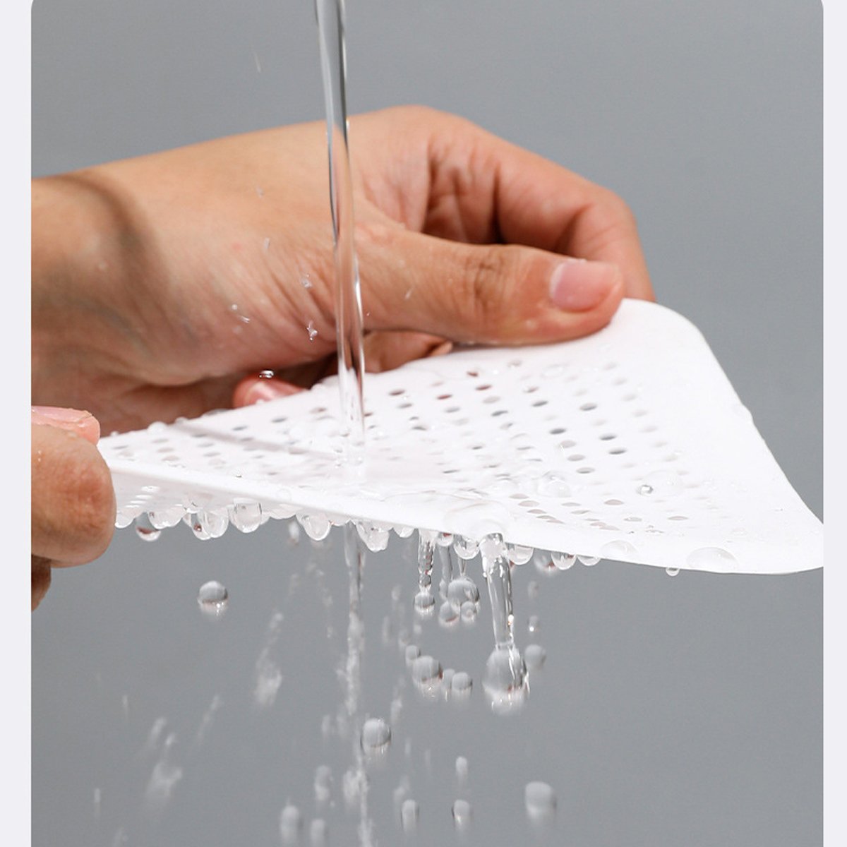 Sink Floor Drain Strainer 4 pcs Anti-Clog Silicon Pad Shower Drain Hair Catcher