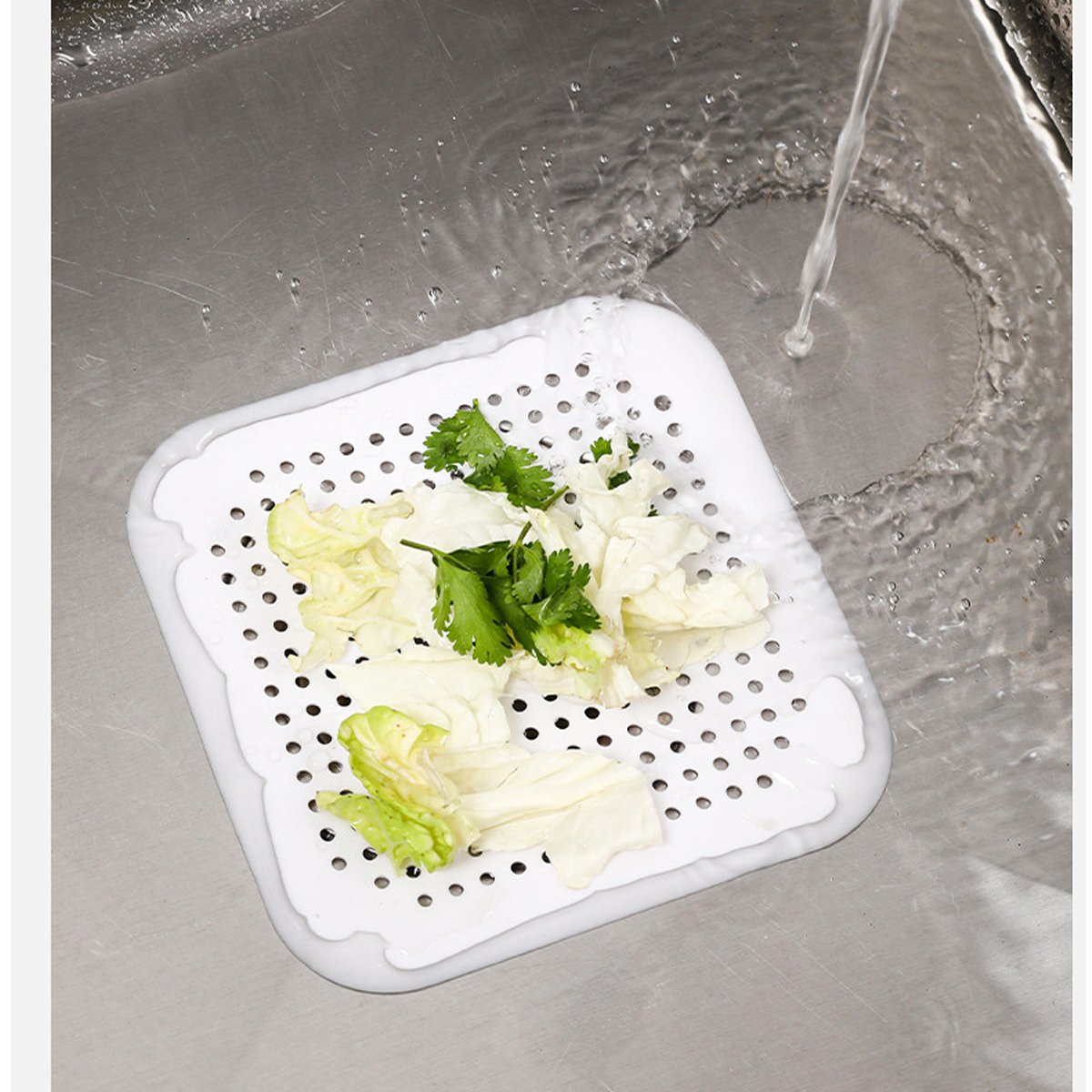 Sink Floor Drain Strainer 4 pcs Anti-Clog Silicon Pad Shower Drain Hair Catcher