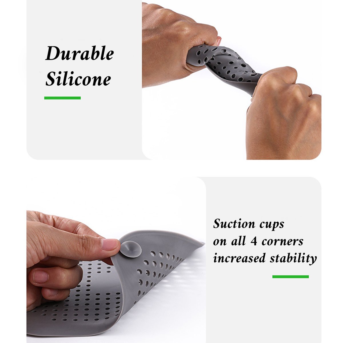 Sink Floor Drain Strainer 4 pcs Anti-Clog Silicon Pad Shower Drain Hair Catcher