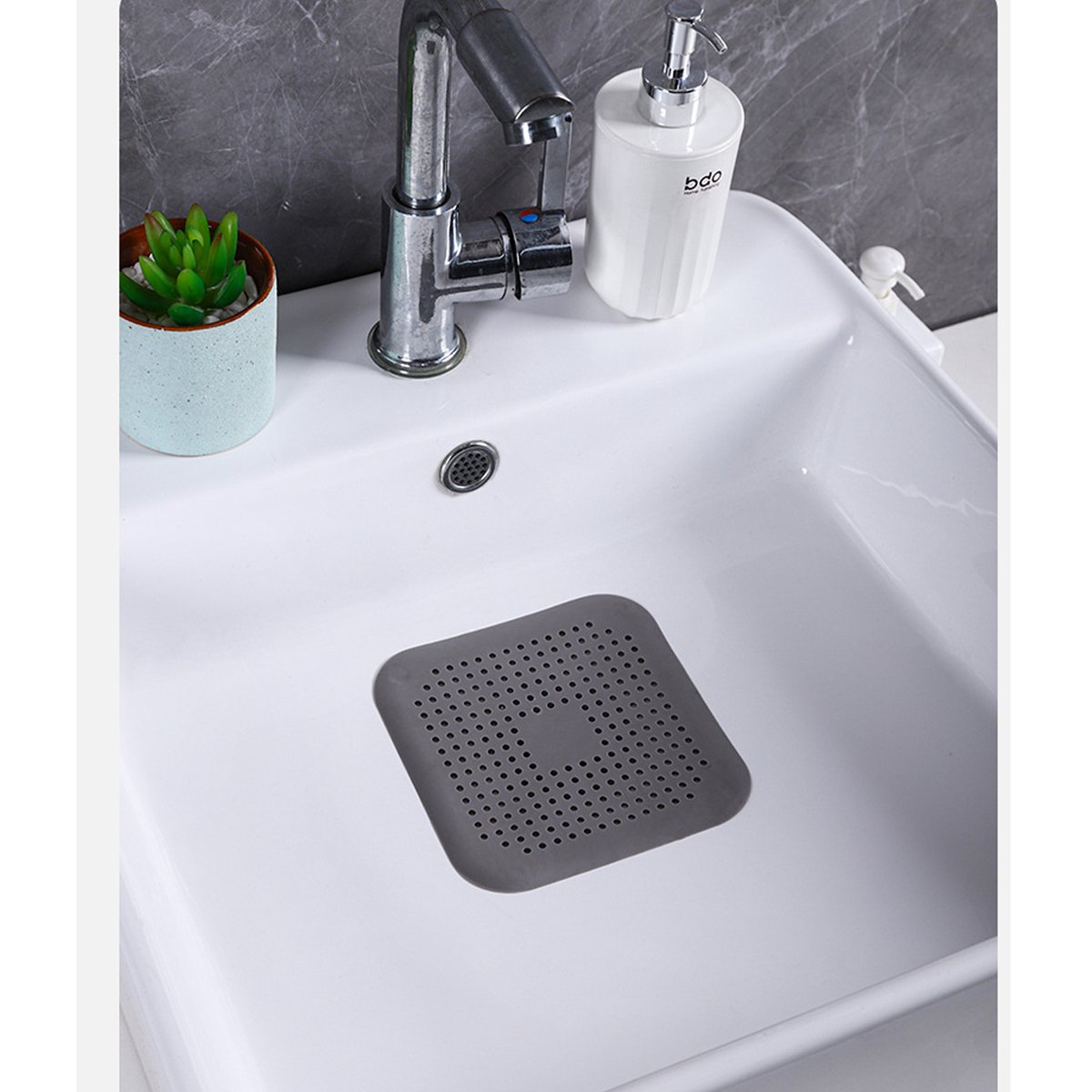 Sink Floor Drain Strainer 4 pcs Anti-Clog Silicon Pad Shower Drain Hair Catcher