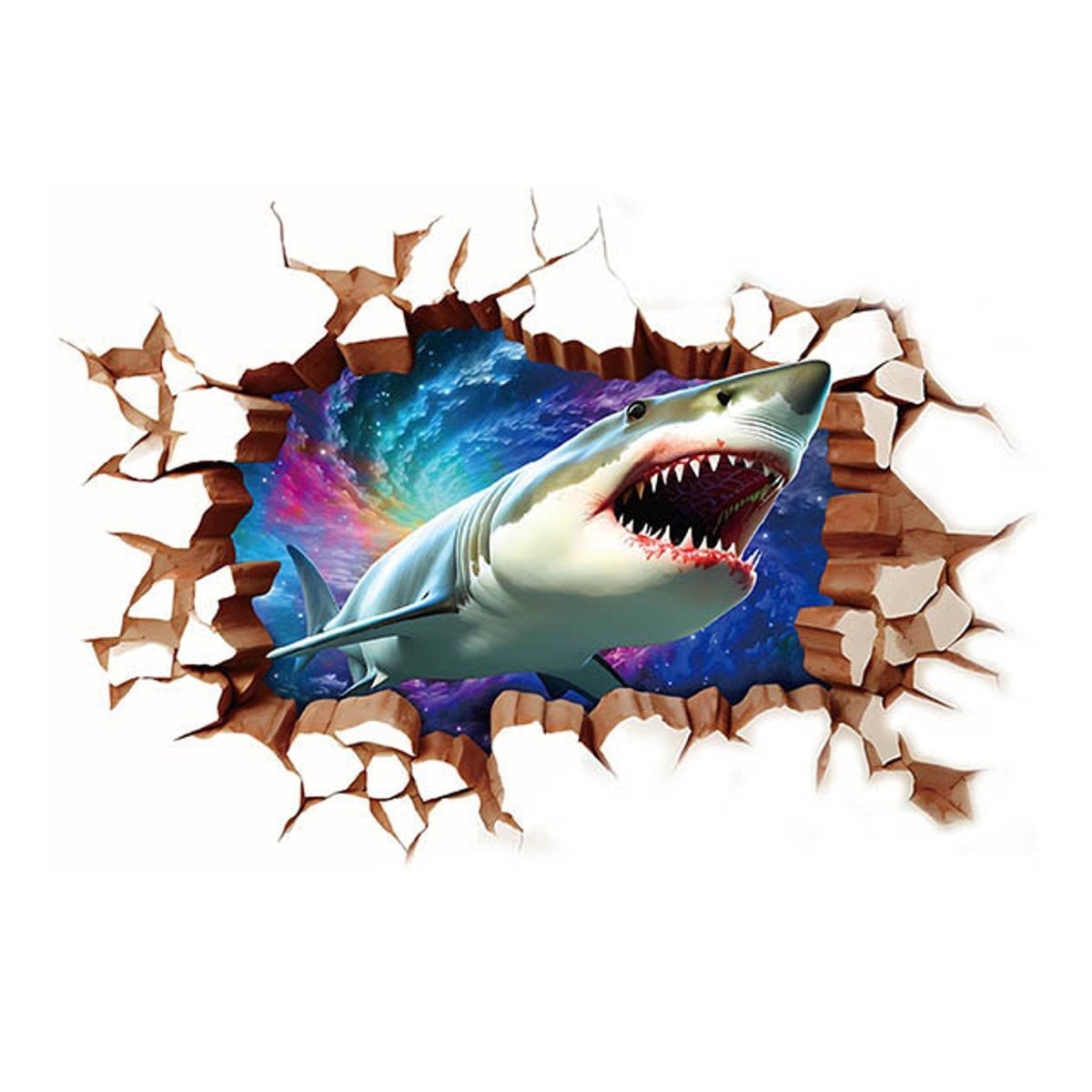 Temporary Tattoo, Red Cross, Spider, 3D Shark Body Tattoos, for Arms, Back, Legs Half Sleeve Waterproof